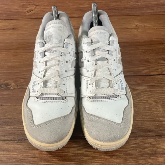 New Balance 550 White Leather Low Top Sneakers Men’s Size 5.5 Shoes - Picture 7 of 11